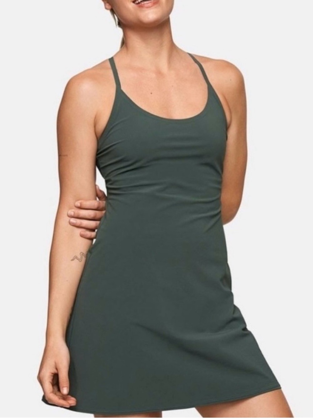 Outdoor Voices Olive Green Do Anything Dress